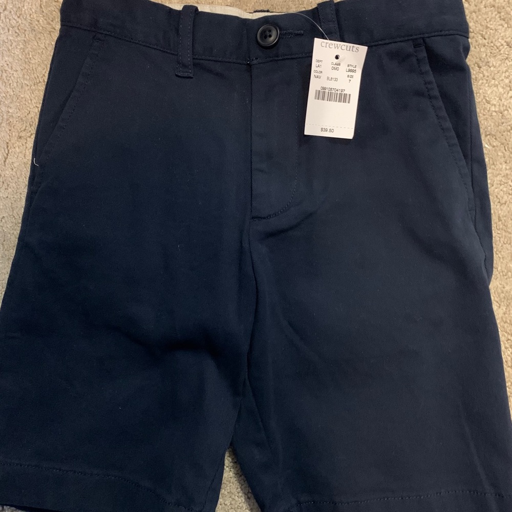 NWT Crew cuts navy size 7 boys shorts